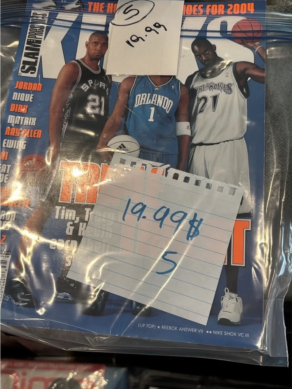 SLAM Presents KICKS Magazine #7 2004 Tim Duncan Tracy McGrady Kevin Garnett #R05